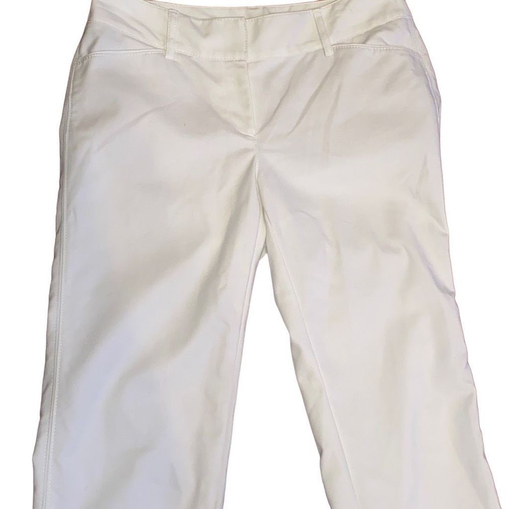 White House black market white slim ankle pants